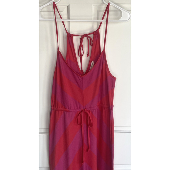 NEW American Eagle Fuchsia/Red Striped Maxi Dress Women’s Sz S Knit Boho Beach - Picture 2 of 13